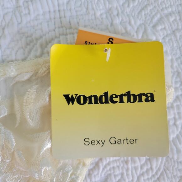 Wonderbra Bridal Garter Belt Lace Ivory Floral Small - Picture 5 of 6